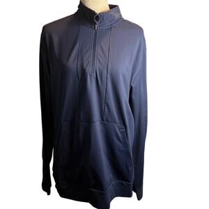 Alphalete Premium Quarter-Zip Pullover, Dark Navy, Men's Size XL